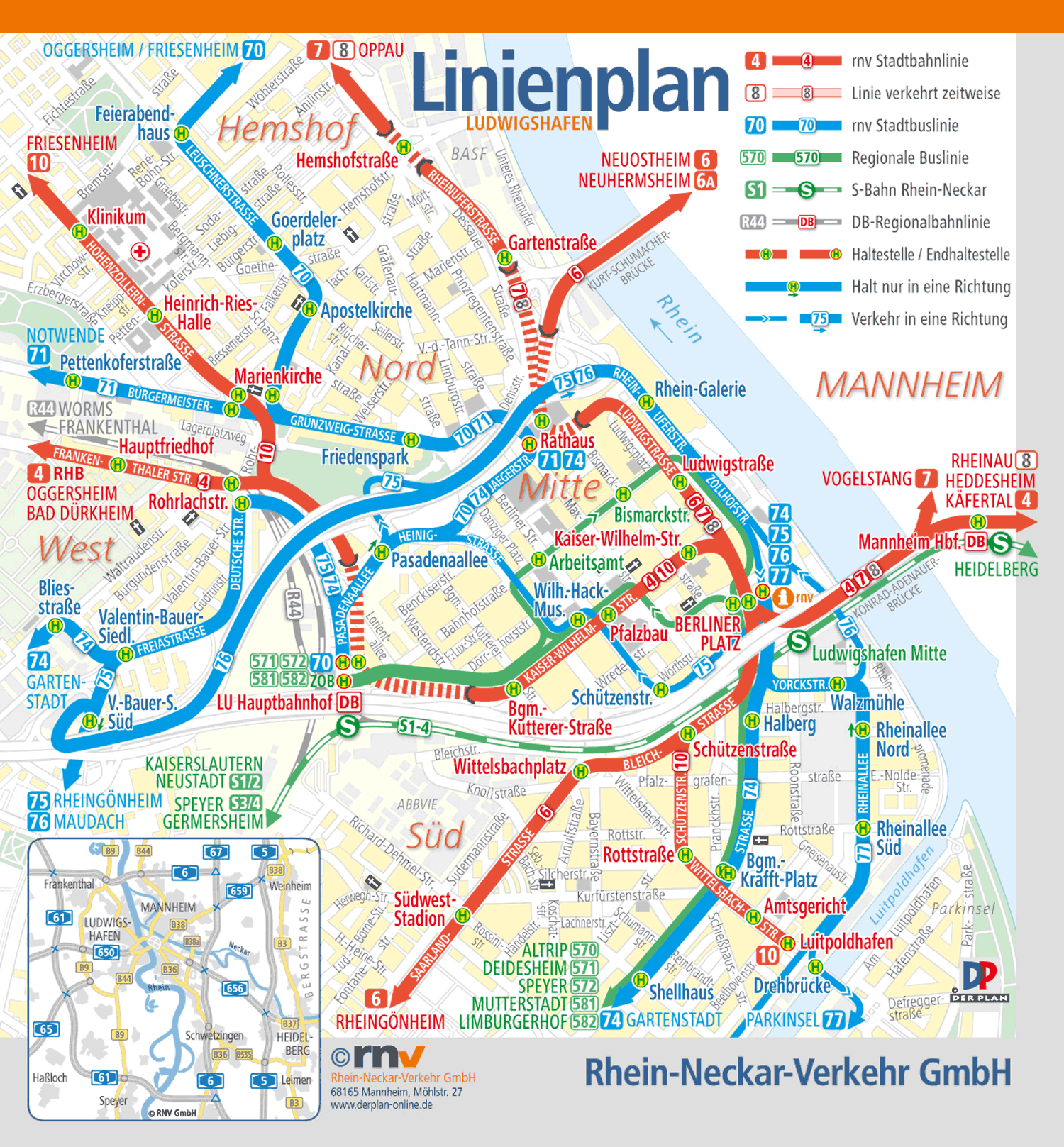 Linienplan Ludwigshafen