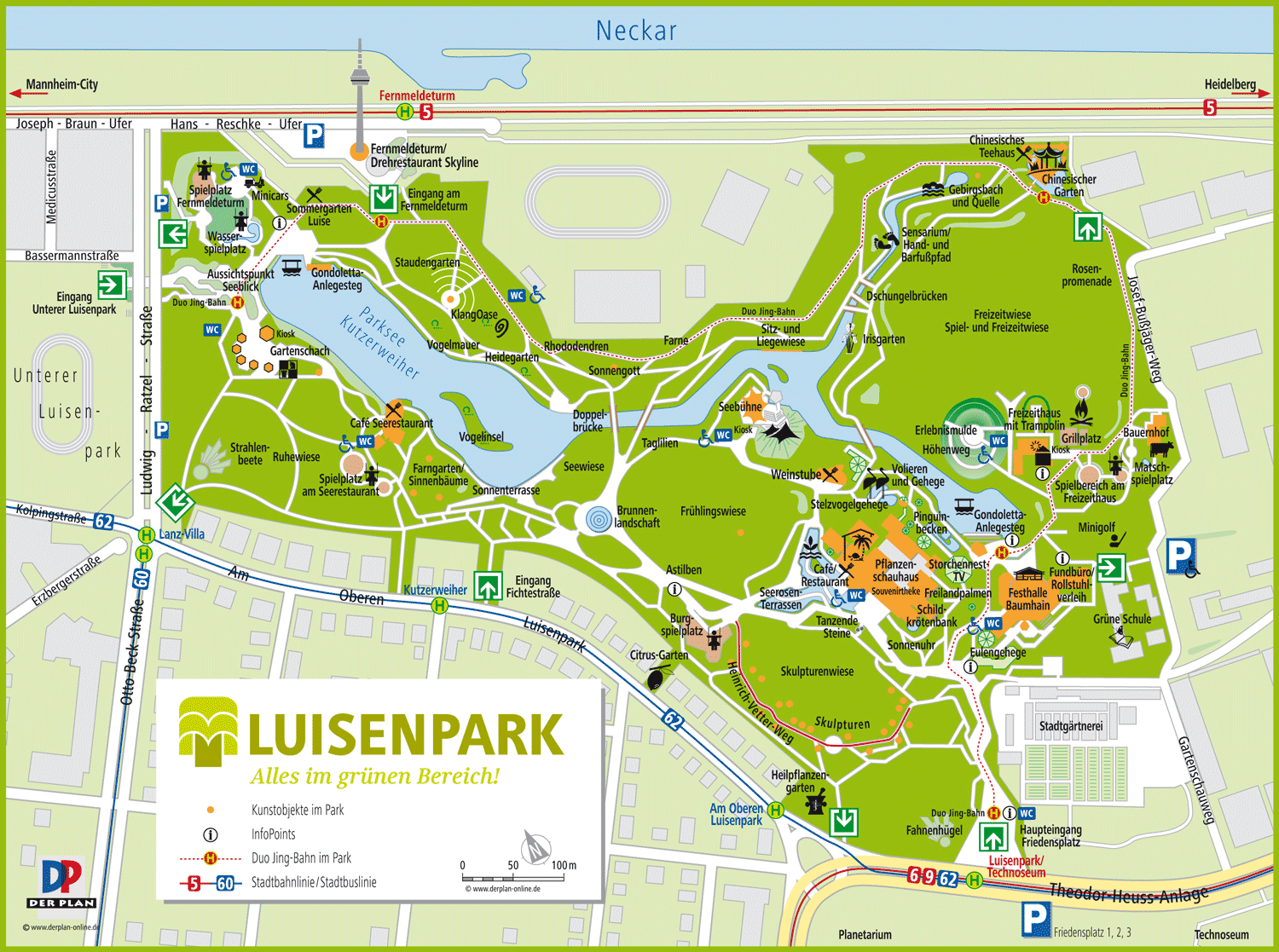 Lageplan Luisenpark Mannheim